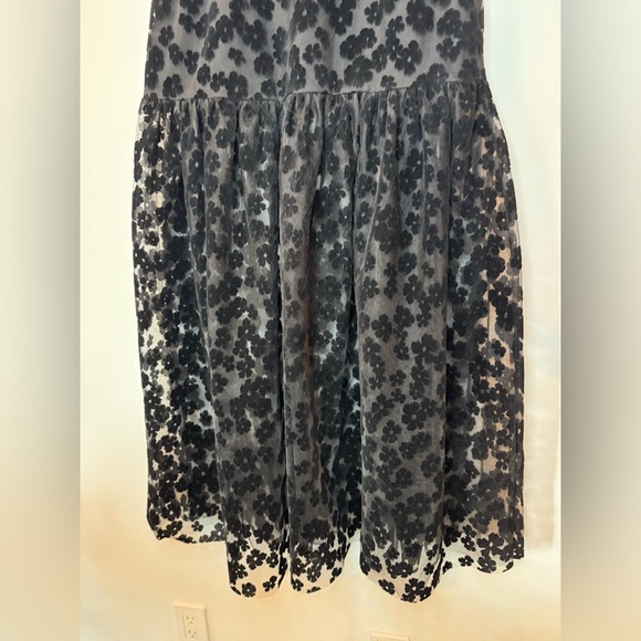 Zara Floral Balloon Skirt – Sheer & Suede Details, Size M - Picture 8 of 16